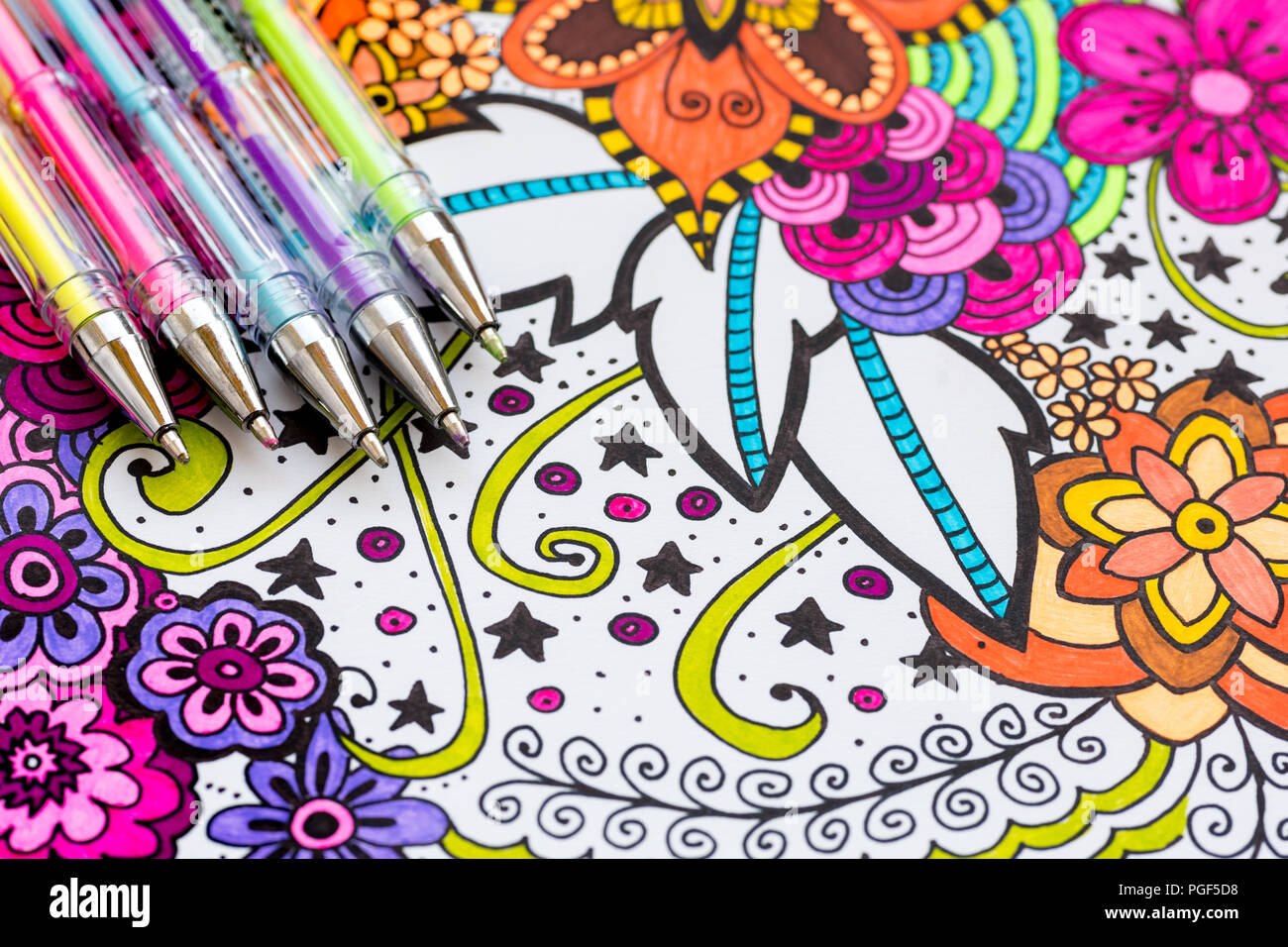 What to use to color adult coloring books? - Art Therapy Coloring