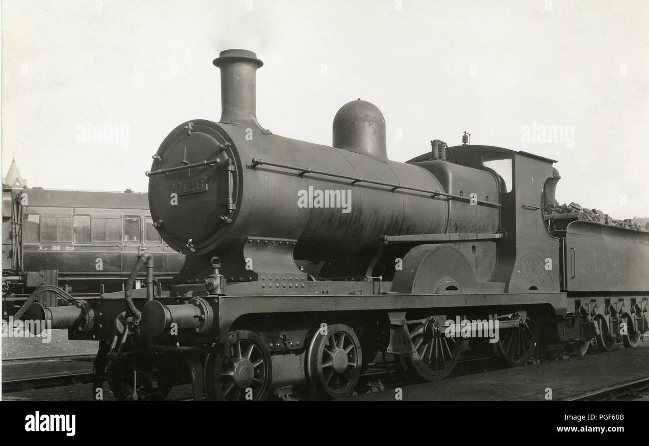 Lancashire and Yorkshire Railway 0-6-0  steam railway locomotive as LNER 10126 Stock Photo