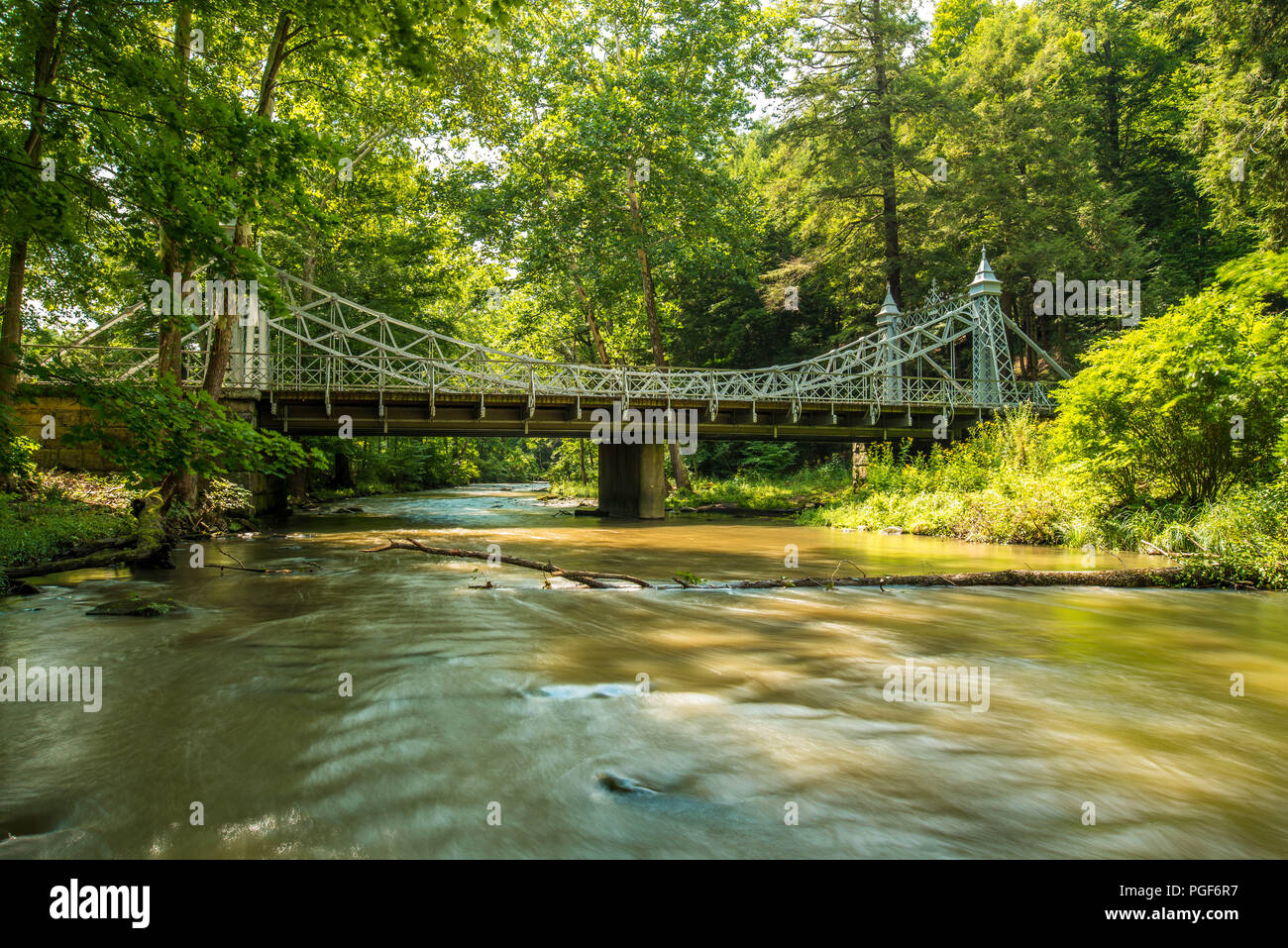Creek Suspension Bridge High Resolution Stock Photography and Images