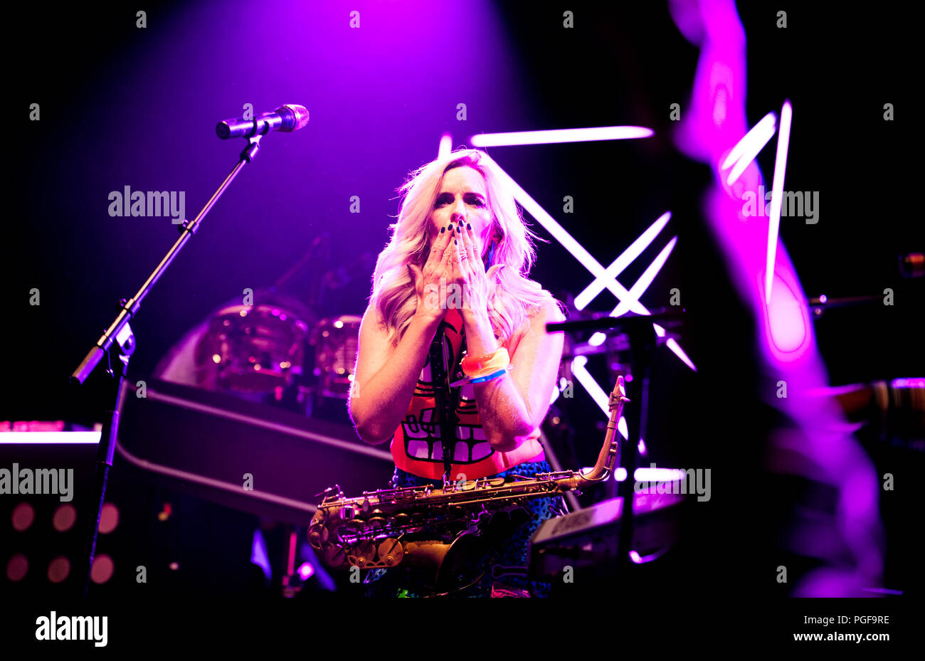 Concert of the Dutch smooth jazz, funk alto saxophonist Candy Dulfer at