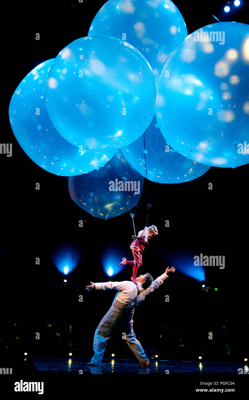 European première of the "Corteo" show from the Canadian entertainment  company Cirque Du Soleil in Brussels (Belgium, 02/01/2011 Stock Photo -  Alamy