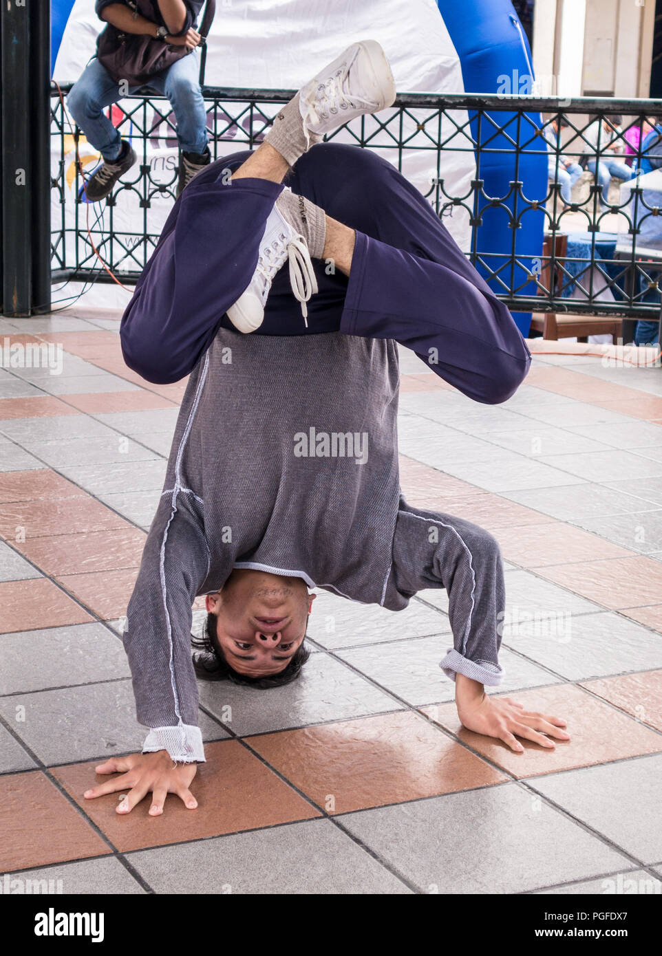 Cuenca Ecuador August 13 2015 Teenage Boy Practices Break