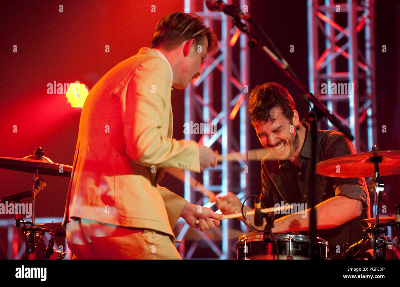 Concert of the Belgian pop band Das Pop in the Amerikaans Theater