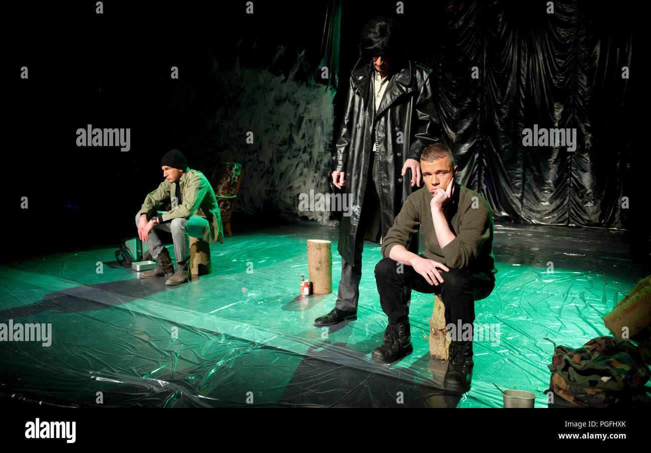 Theatre company WTThumor playing 'De Luitenant Van Inishmore' from Martin McDonagh, directed by Geert Defour (Belgium, 25/04/2014) Stock Photo
