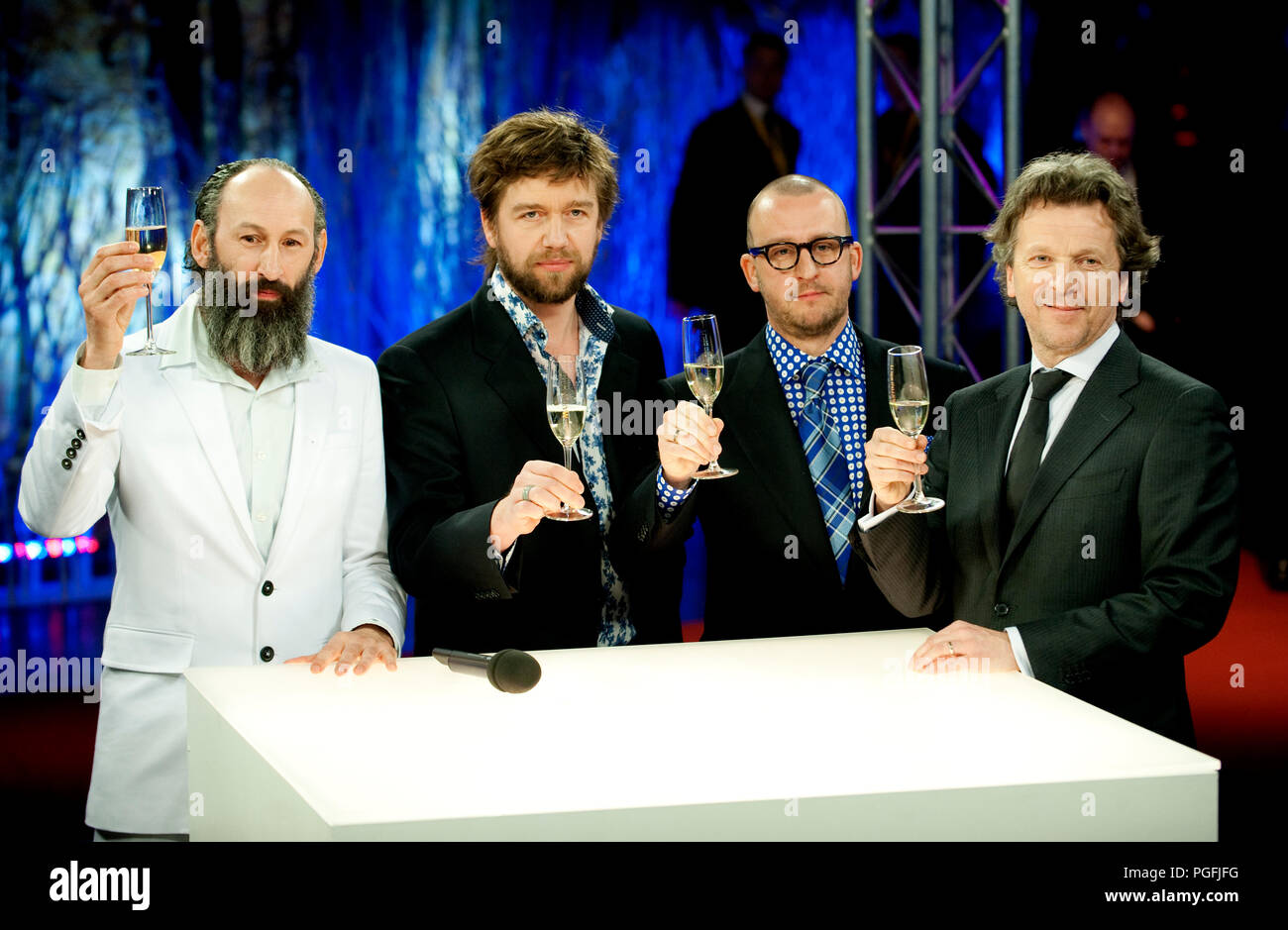 Actors Herwig Ilegems, Tom Van Dyck, Koen De Graeve and Lucas Van den ...