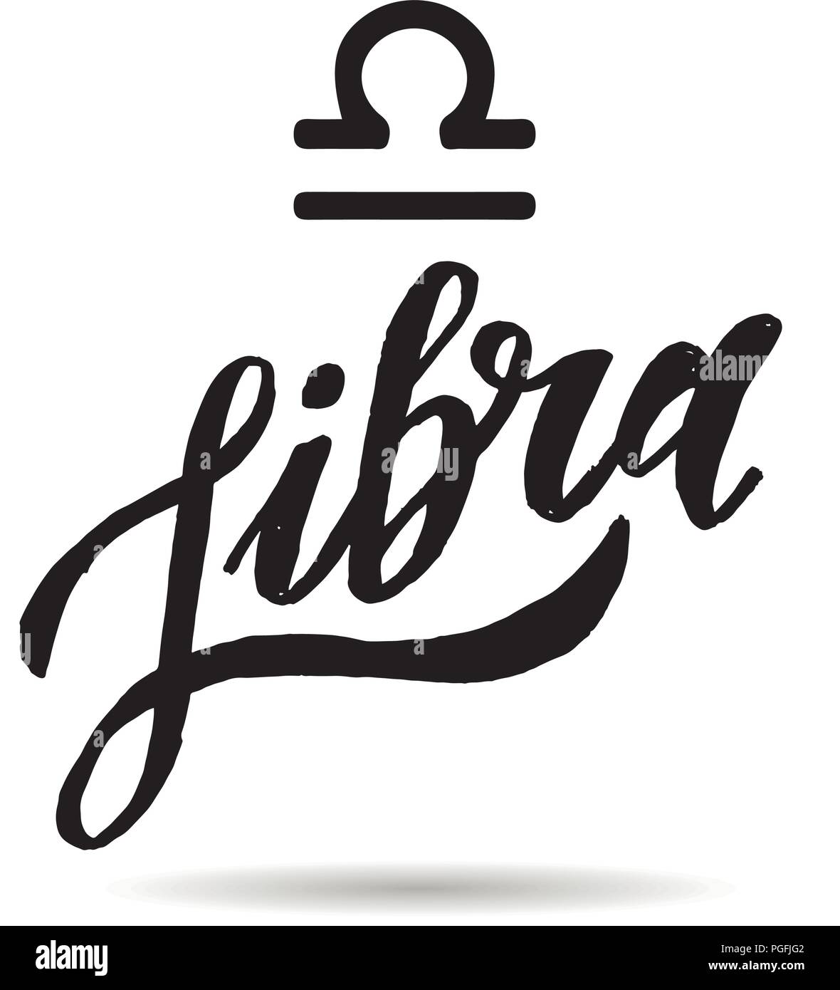 Libra calligraphy hi-res stock photography and images - Alamy