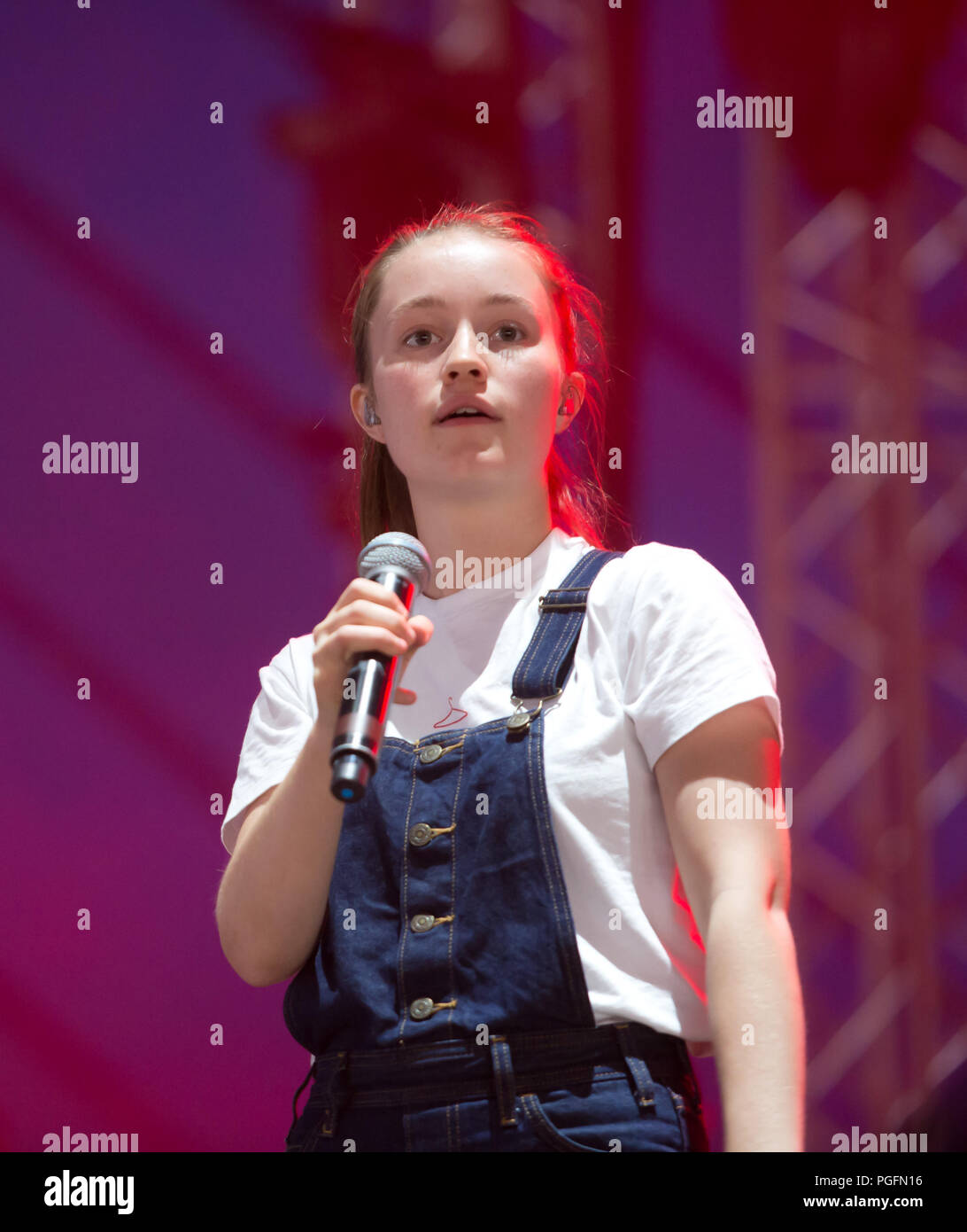 Sigrid Performs on day two at Reading Festival 25th august 2018 Stock Photo
