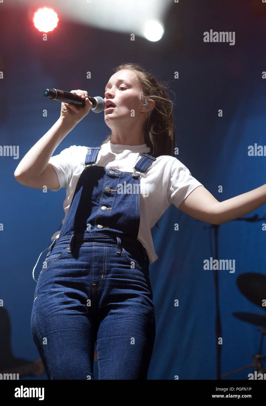 Sigrid Performs on day two at Reading Festival 25th august 2018 Stock Photo