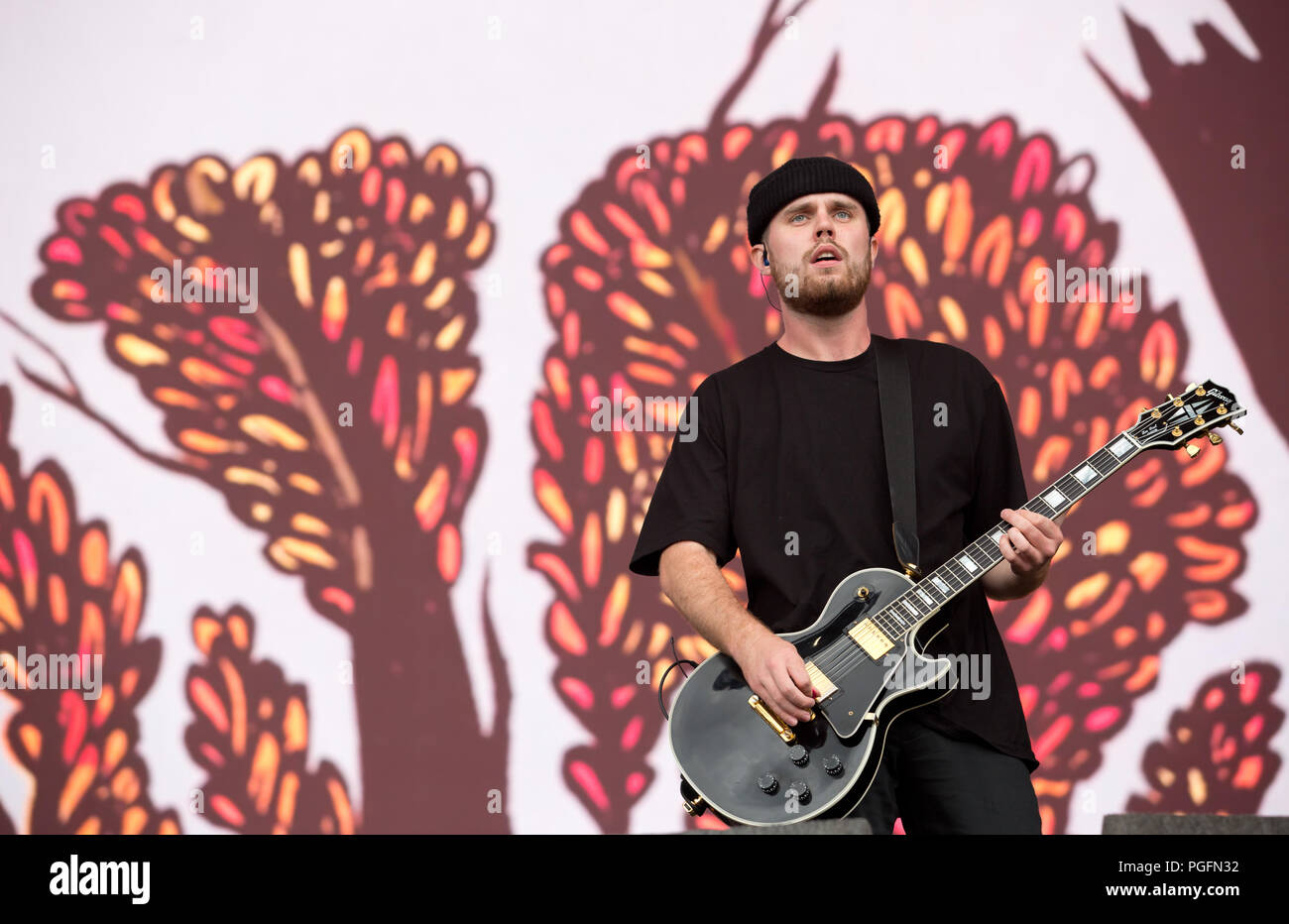 Trash Boat perform on the main stage on day two at reading festival 25th august 2018 Stock Photo