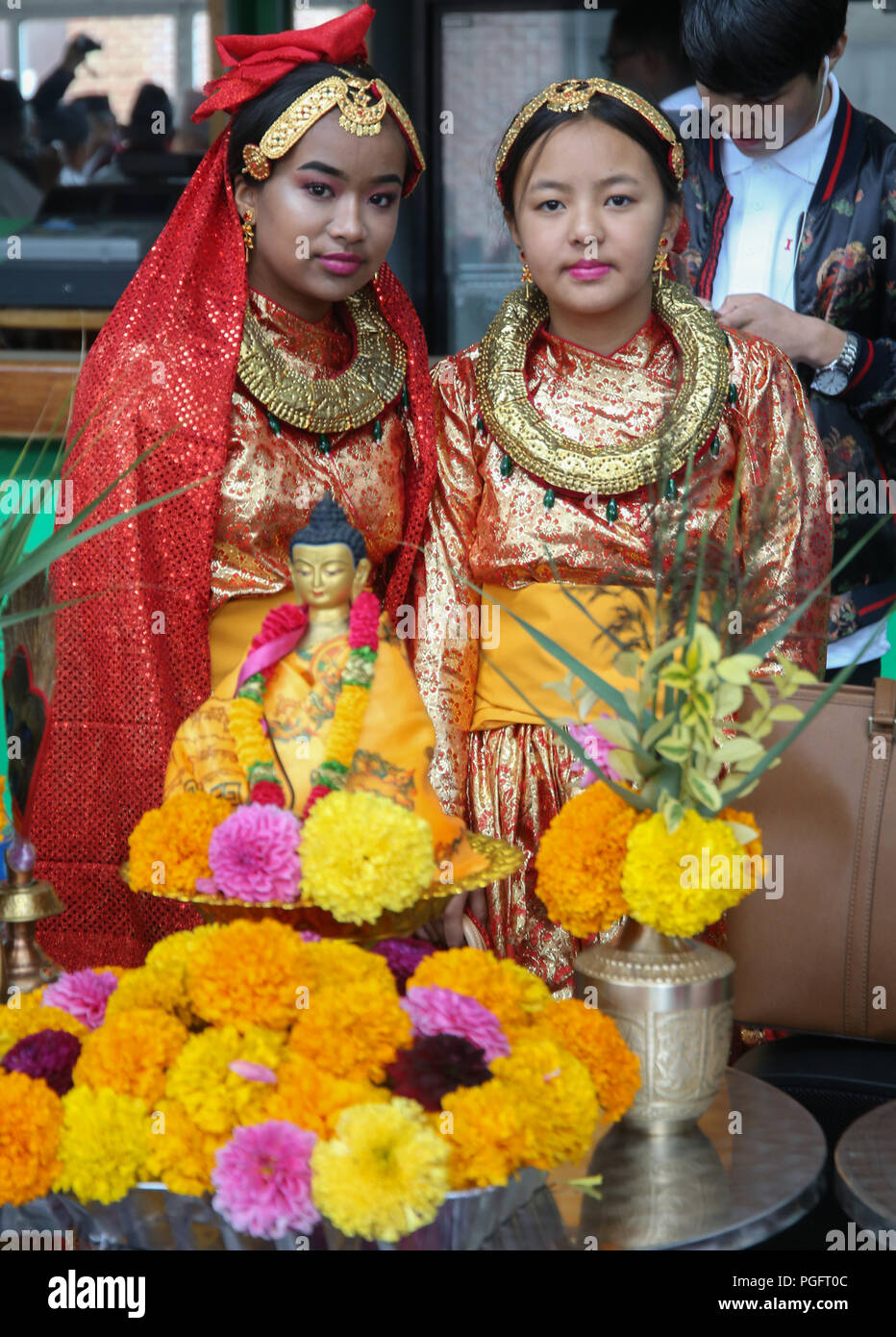 London, UK. 26 August 2018. The Nepali community descended to Kempton