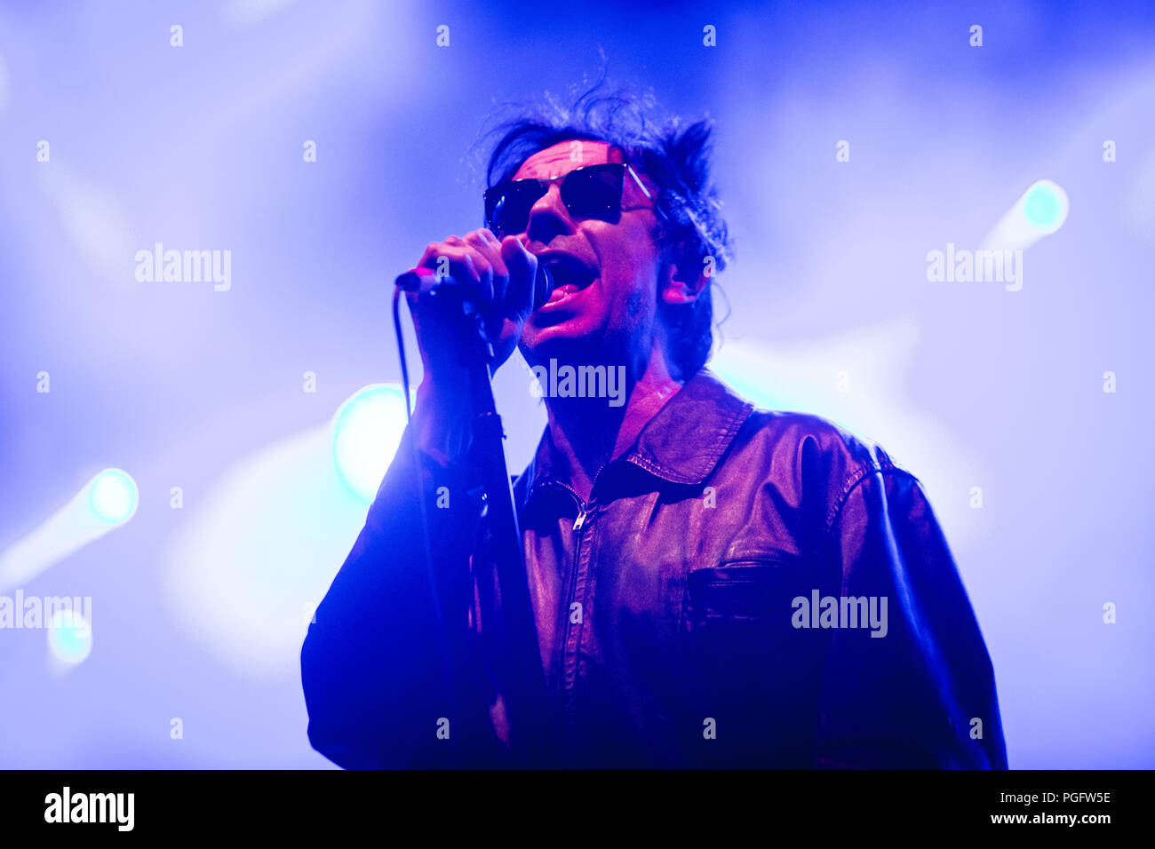 Turin, Italy. 25 august 2018. Echo & the Bunnymen live at Todays Festival 2018 © Roberto Finizio / Alamy Live News Stock Photo