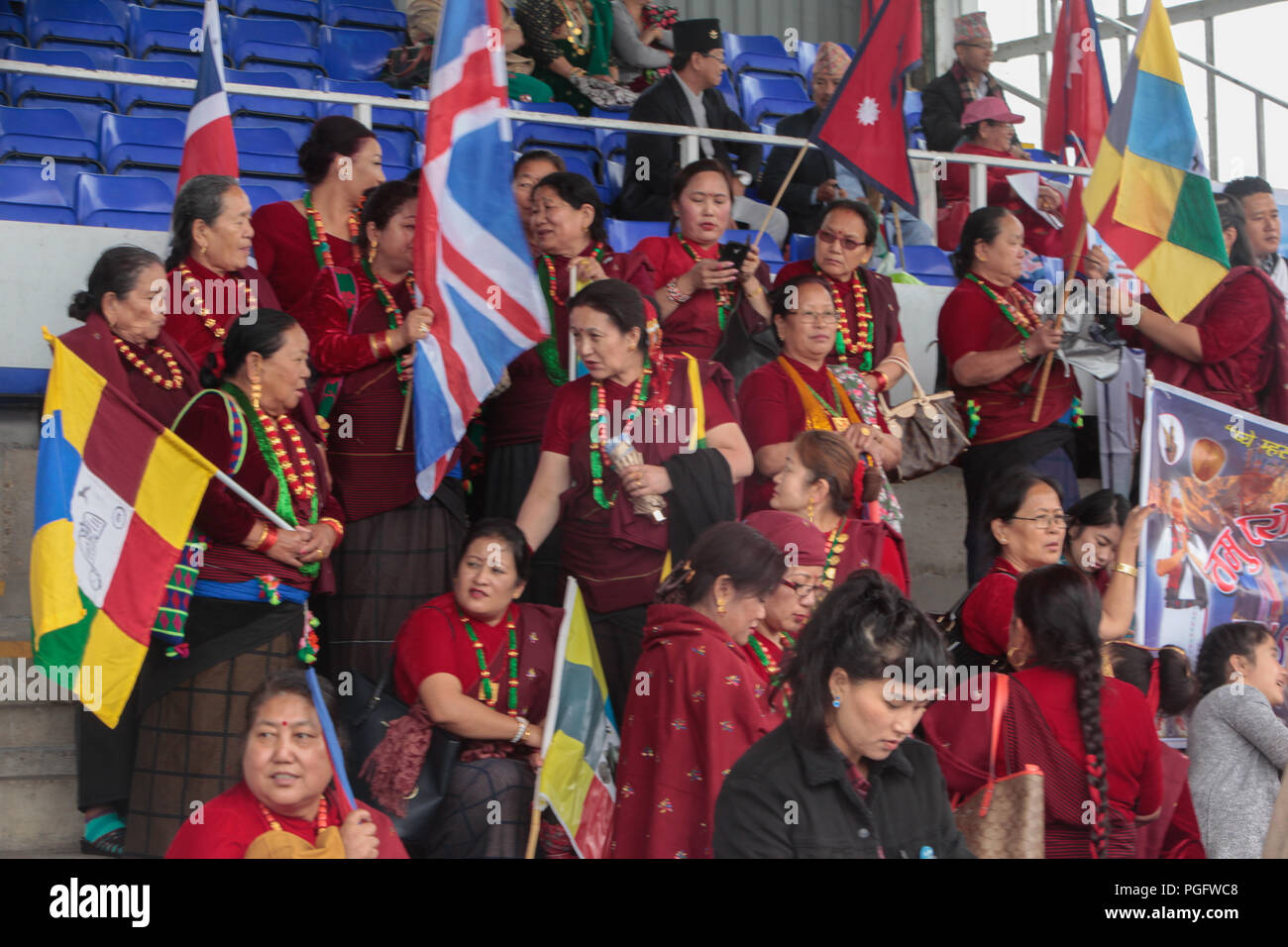 London, UK. 26 August 2018. The Nepali community descended to Kempton