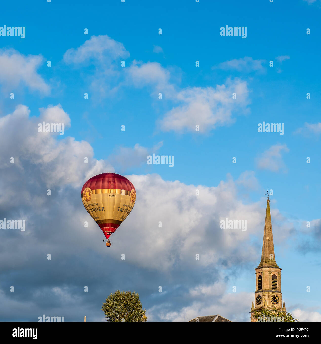 Strathaven, Scotland, 25th Aug, 2018. The international Balloon Festival is a display of hot air ballooning held in the John Hastie Park in Strathaven, Scotland. Credit George Robertson/Alamy Live News Stock Photo