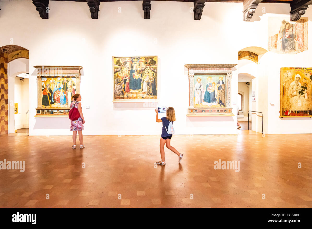 The art gallery within the Torre Grossa in San Gimignano, Italy Stock Photo