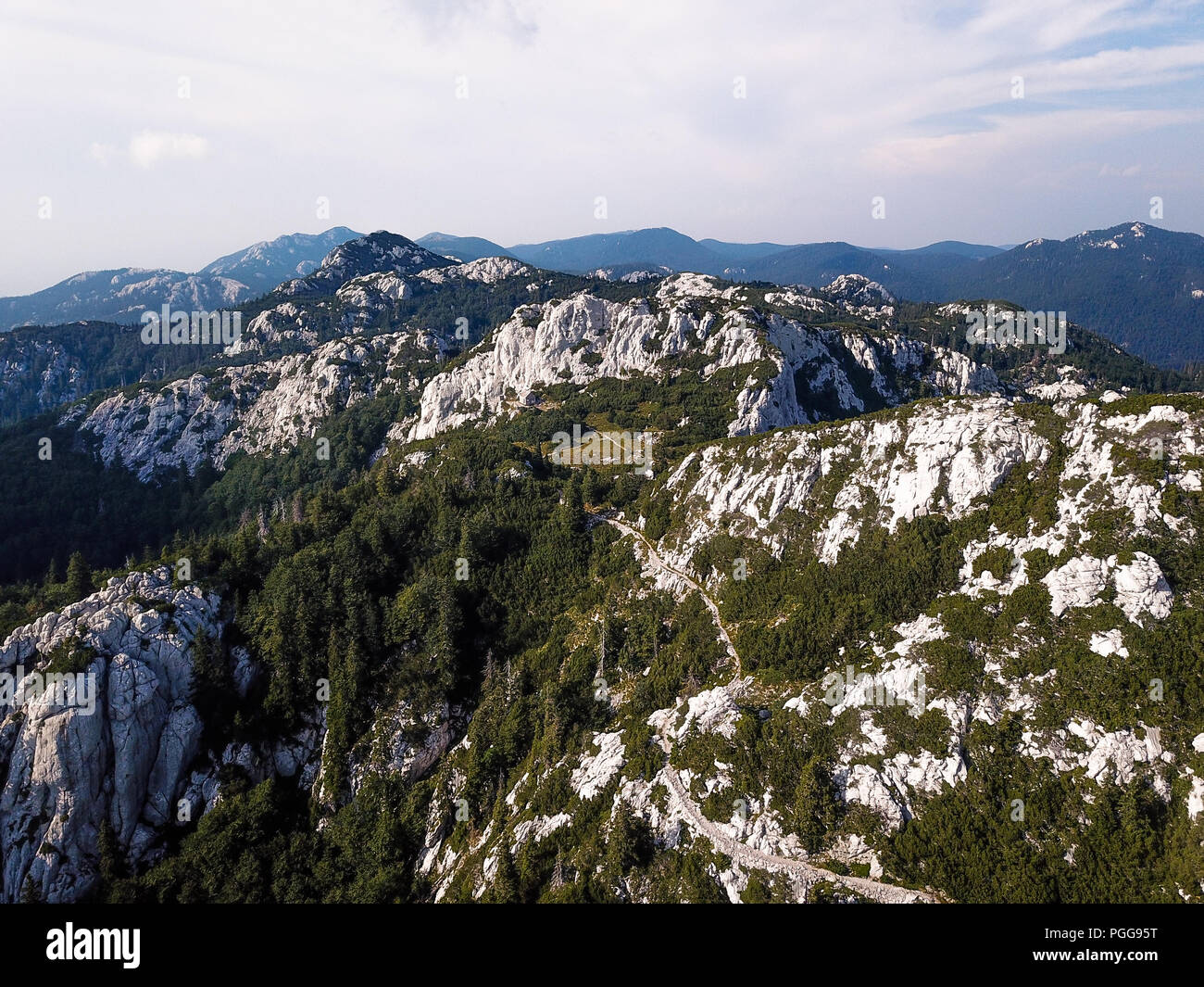 The Northern Velebit National Park (Croatian: Nacionalni park Sjeverni Velebit) is famous for its variety of karst landscape forms. Stock Photo