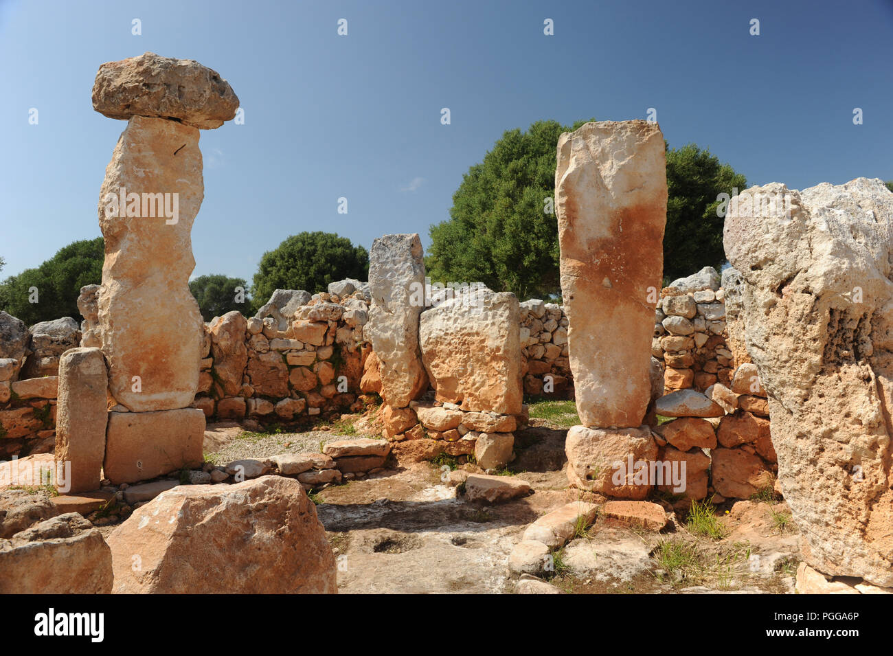 Torre d'en Galmés - a Talyotic site in Menorca, Spain Stock Photo