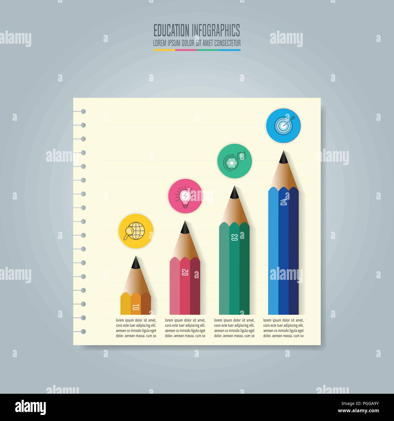 Education infographics template 4 step option. Timeline infographic ...
