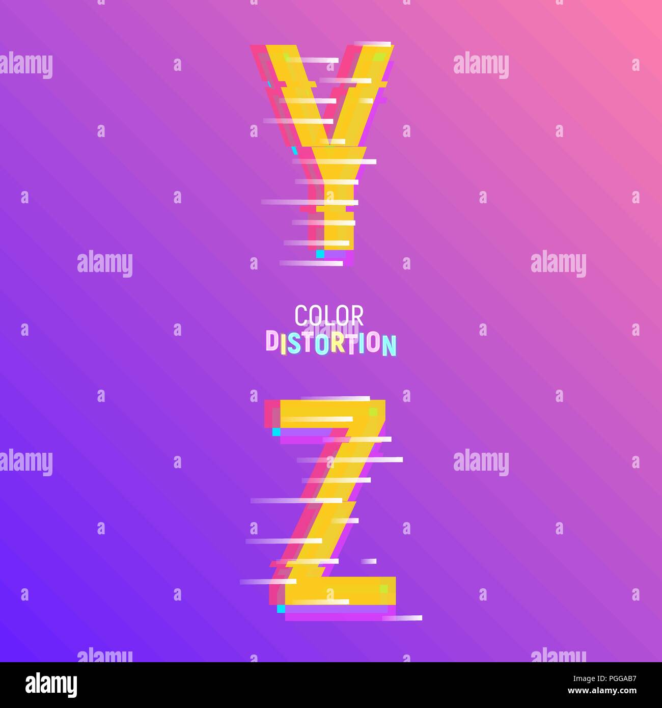 Premium Vector  Editable vector distorted glitch text effect with