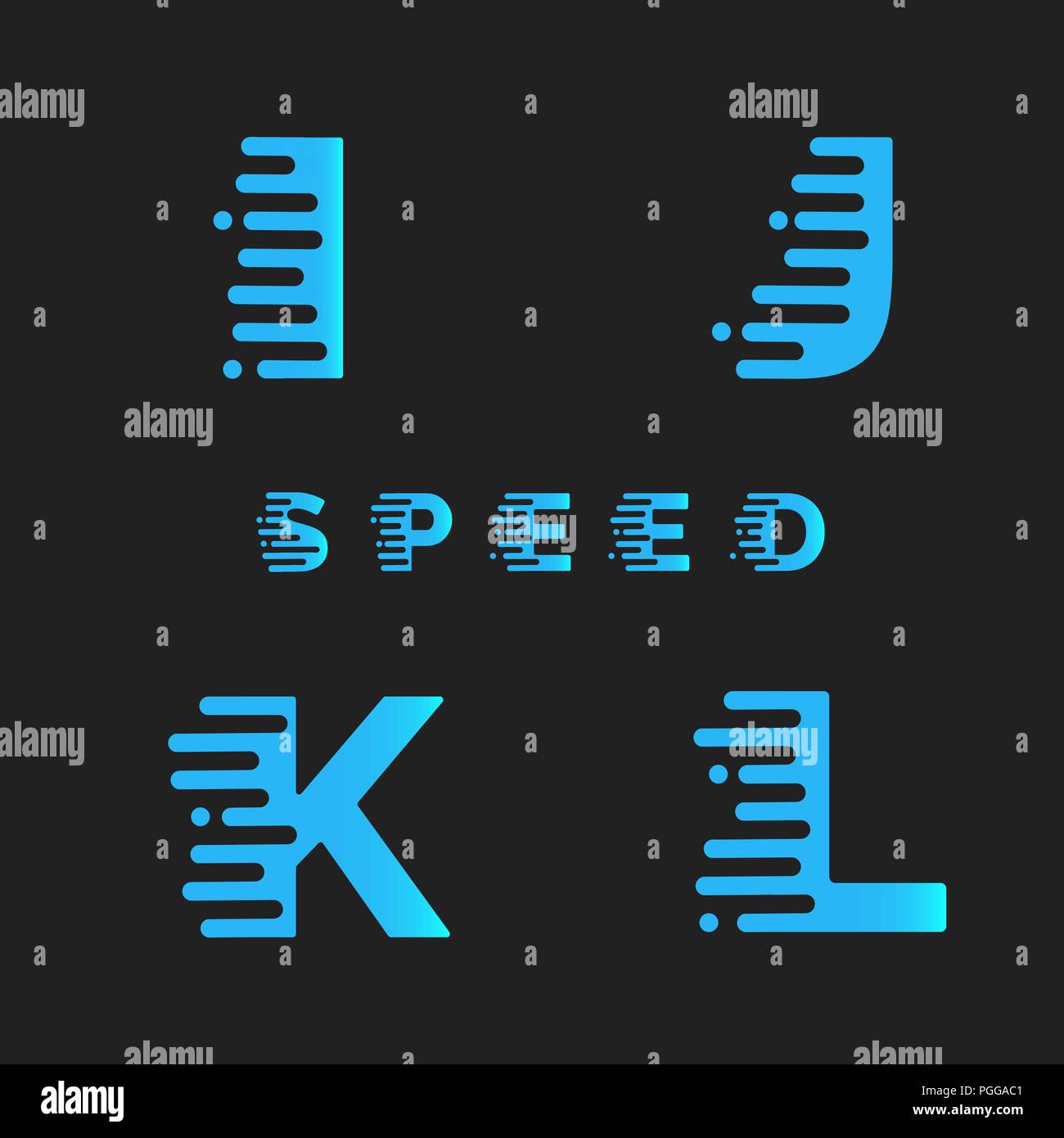 Font with motion effect Stock Vector Image & Art - Alamy