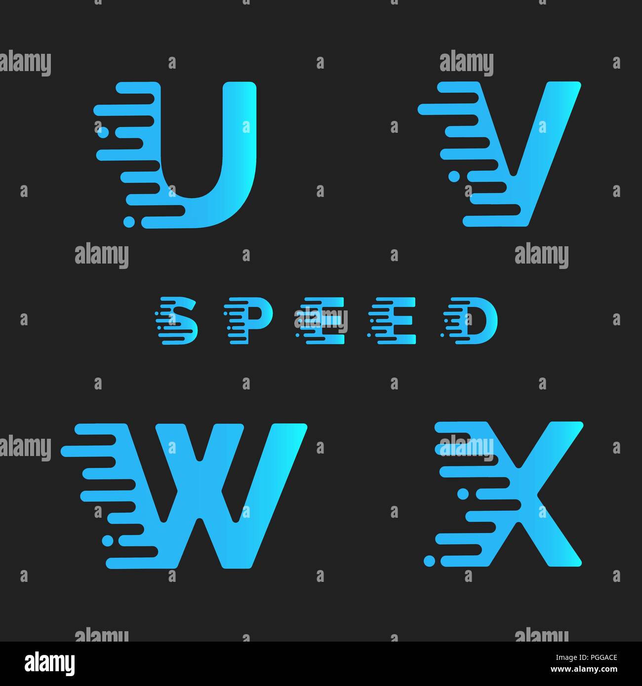 Font with motion effect Stock Vector Image & Art - Alamy