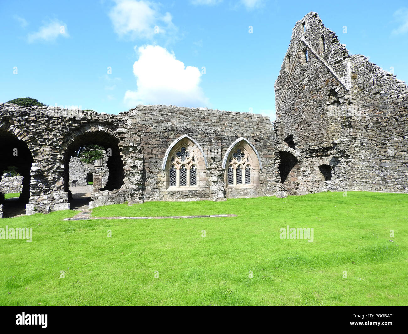 Glenluce Abbey, Scotland, showing the rear of the intact chapter house