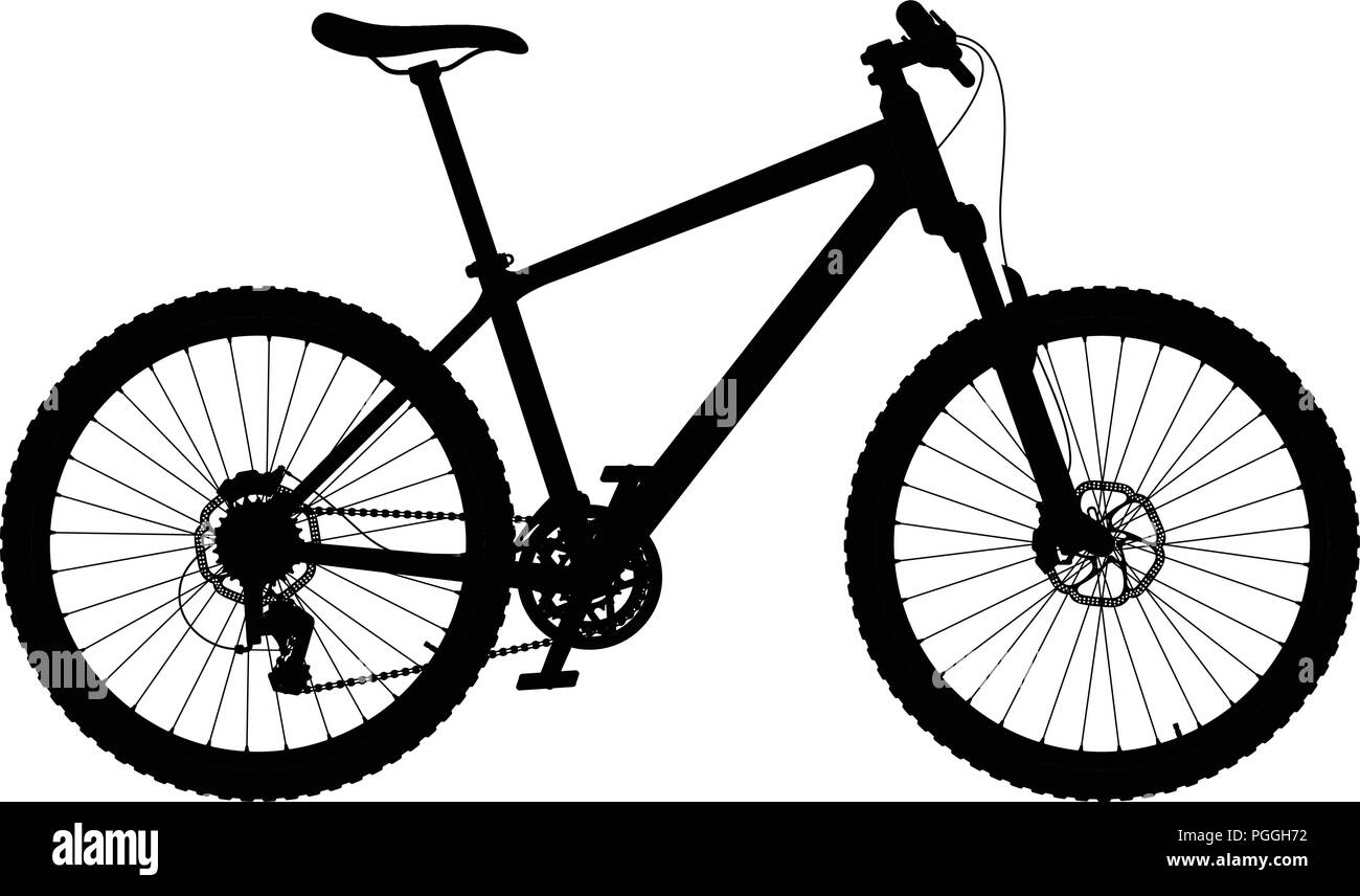 Vector silhouette of hardtail mountain bike Stock Vector Image & Art - Alamy