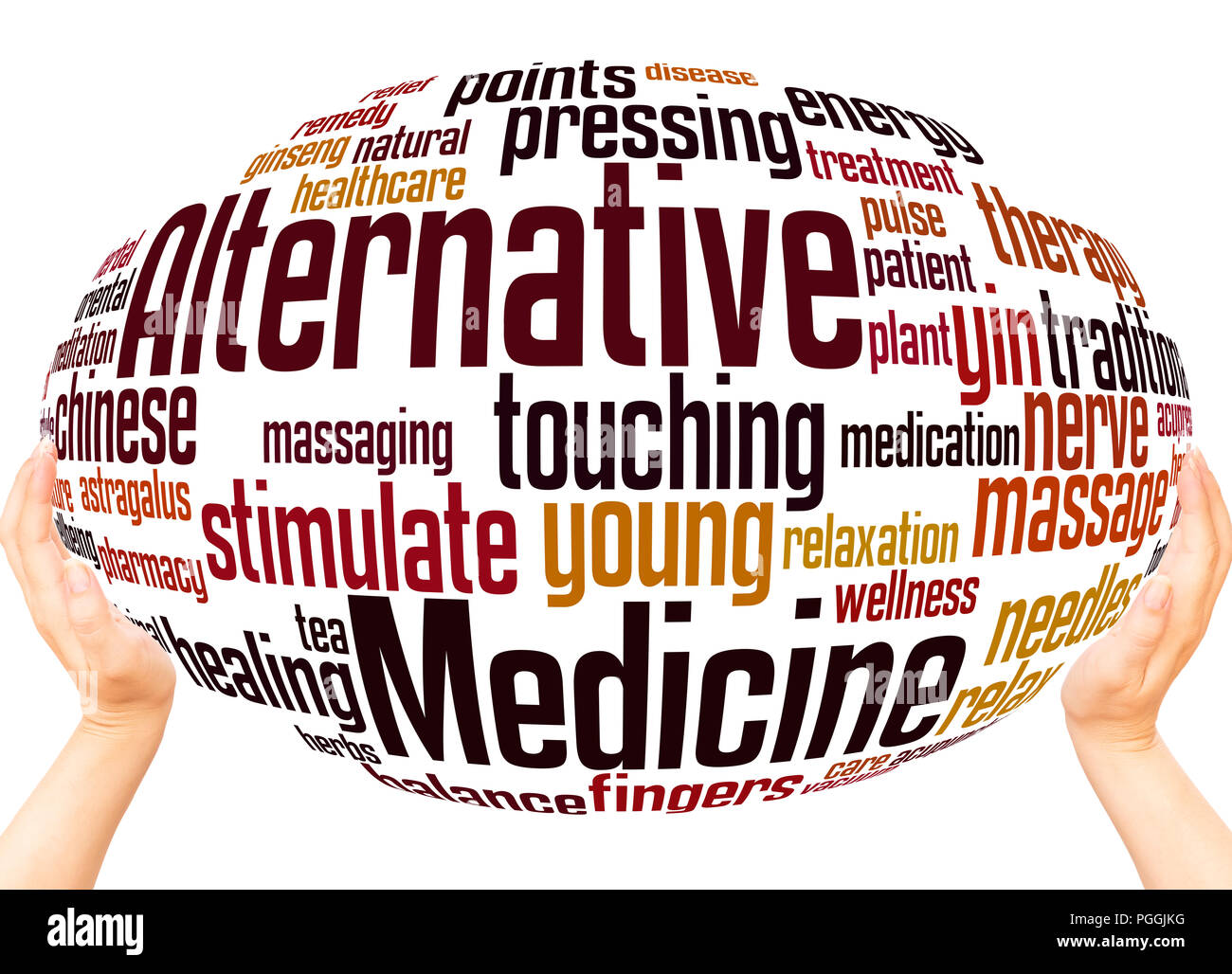 Alternative medicine word cloud sphere concept on white background Stock Photo Alamy