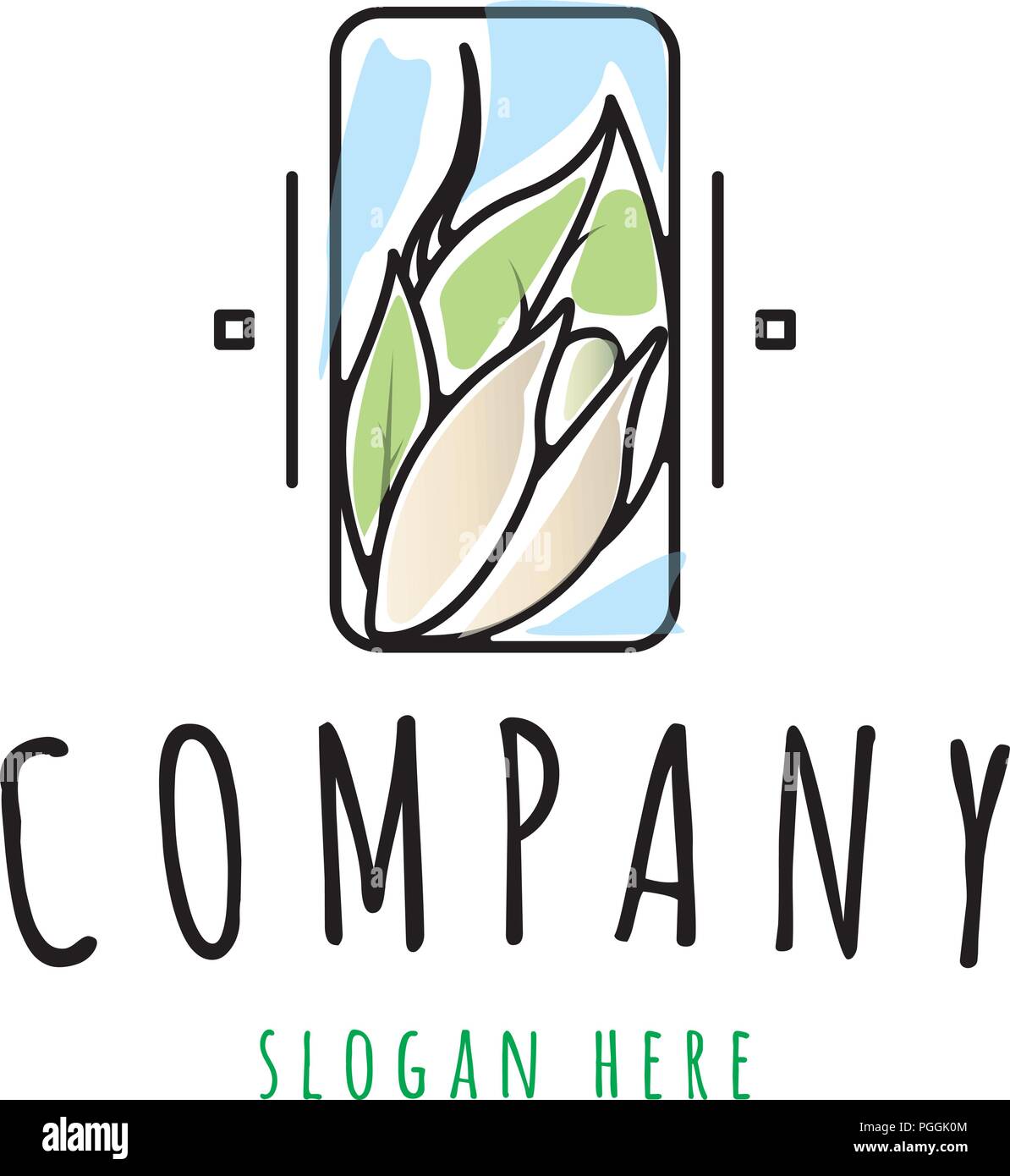 Pistachio vector logo image Stock Vector
