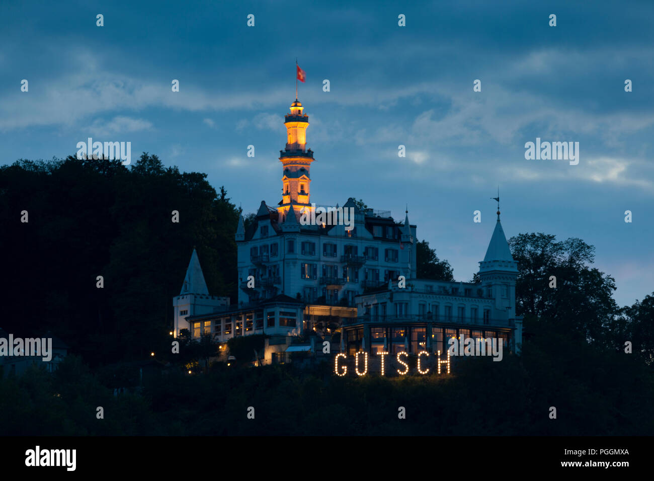 Gutsch castle, Lucerne, Switzerland Stock Photo