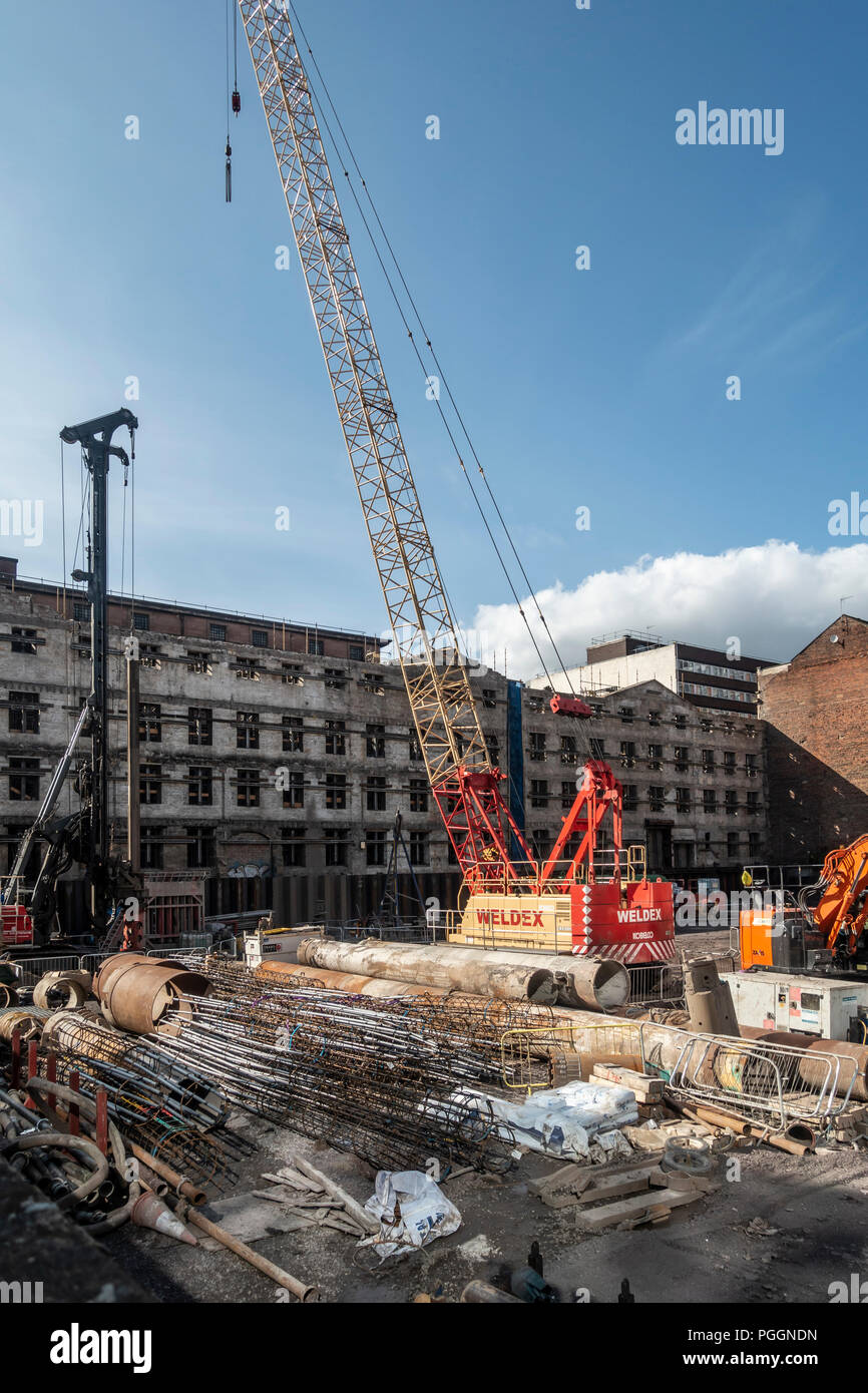 Construction work on the mixed-use development to be known as Atlantic  Square by BAM construction company. The first building will be leased by  HMRC a Stock Photo - Alamy
