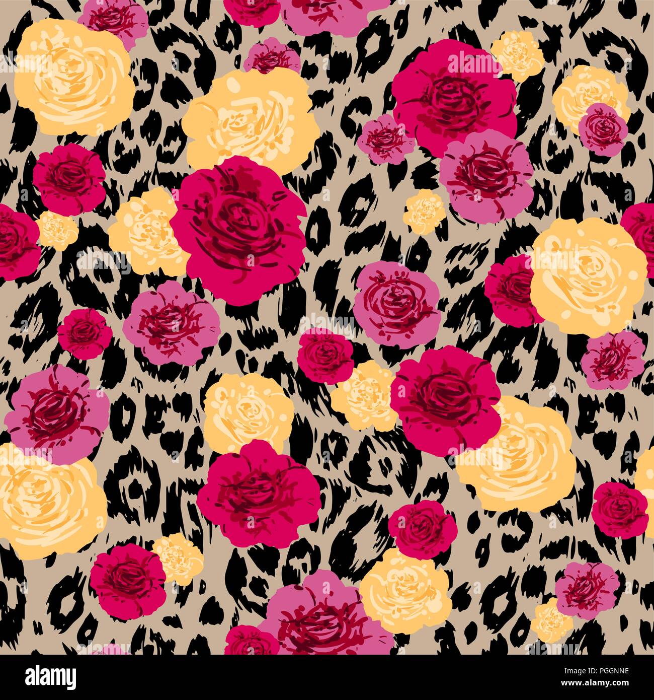 Bright Textured animal pattern Stock Vector