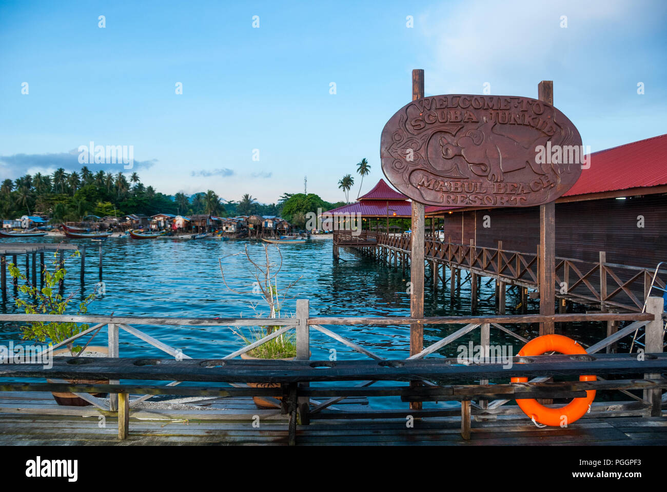 scuba junkie diving center, mabul beach resort jetty, Mabul, Sabah