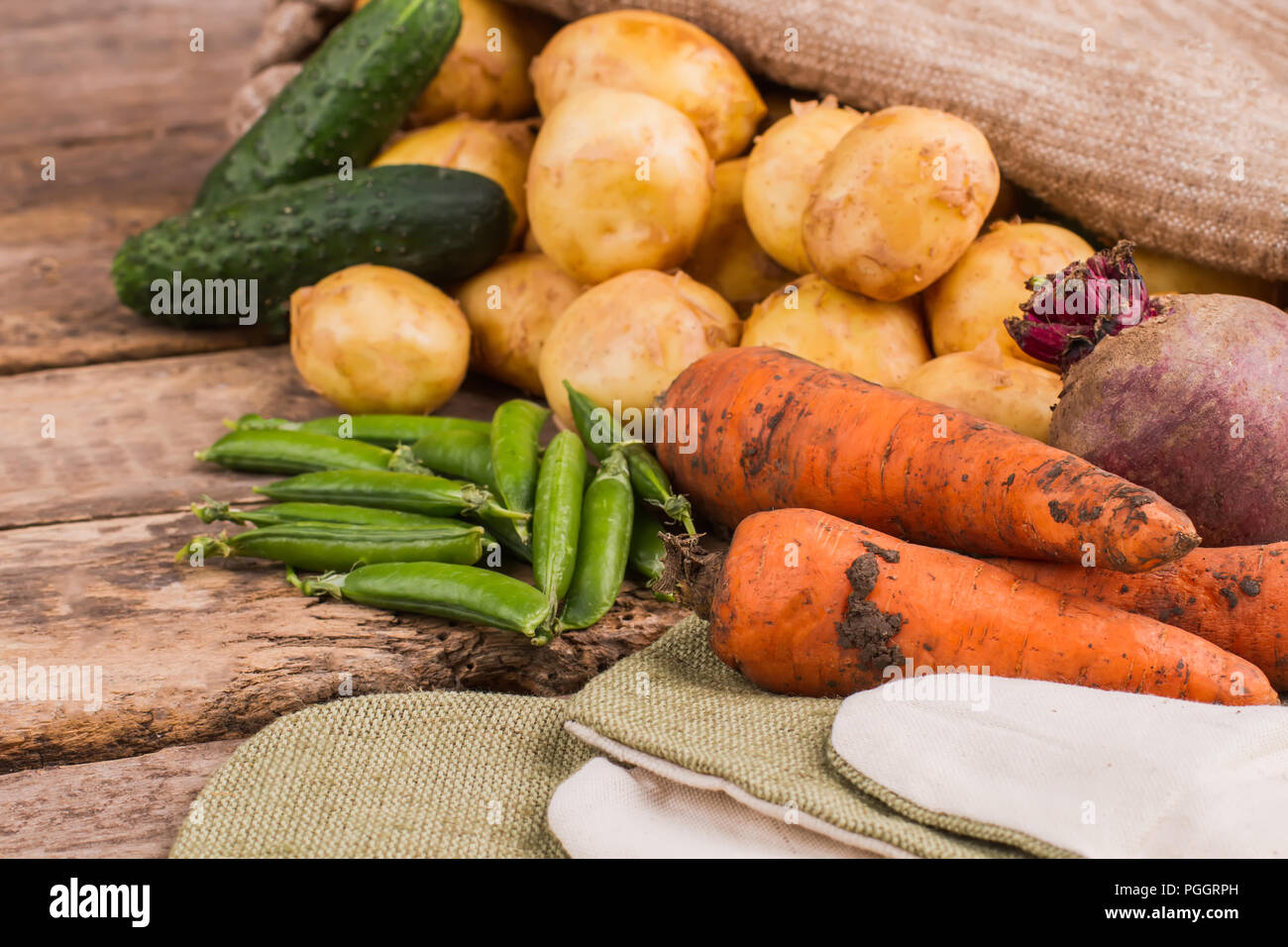 Healthy vegetables to eat raw. Fresh homegrown vegetables on the tablet