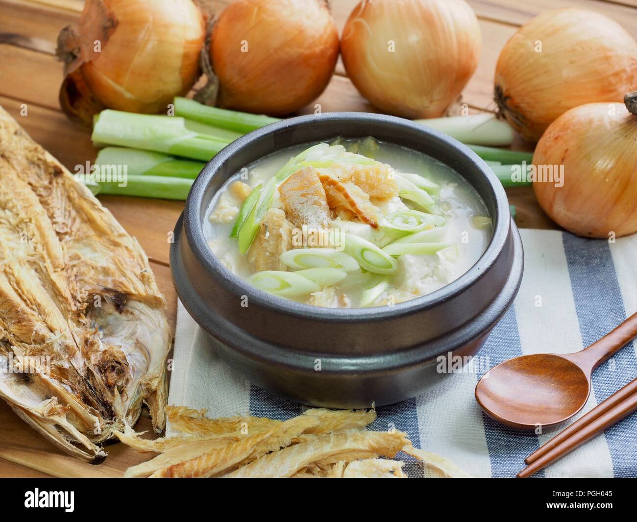 Korean food Dried pollack soup Stock Photo Alamy