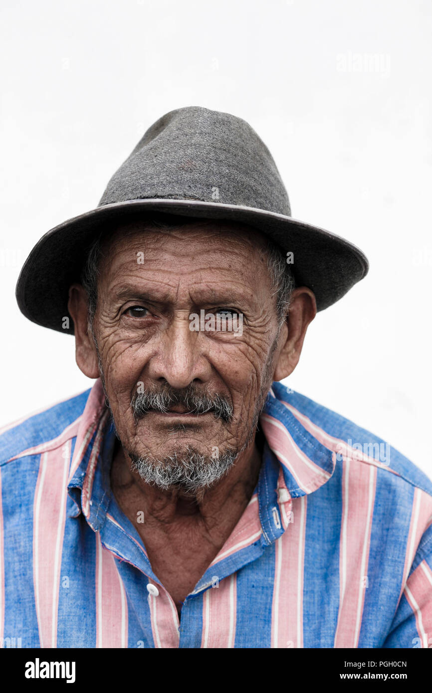 Portrait of older man in Antigua Guatemala, Guatemala Stock Photo - Alamy