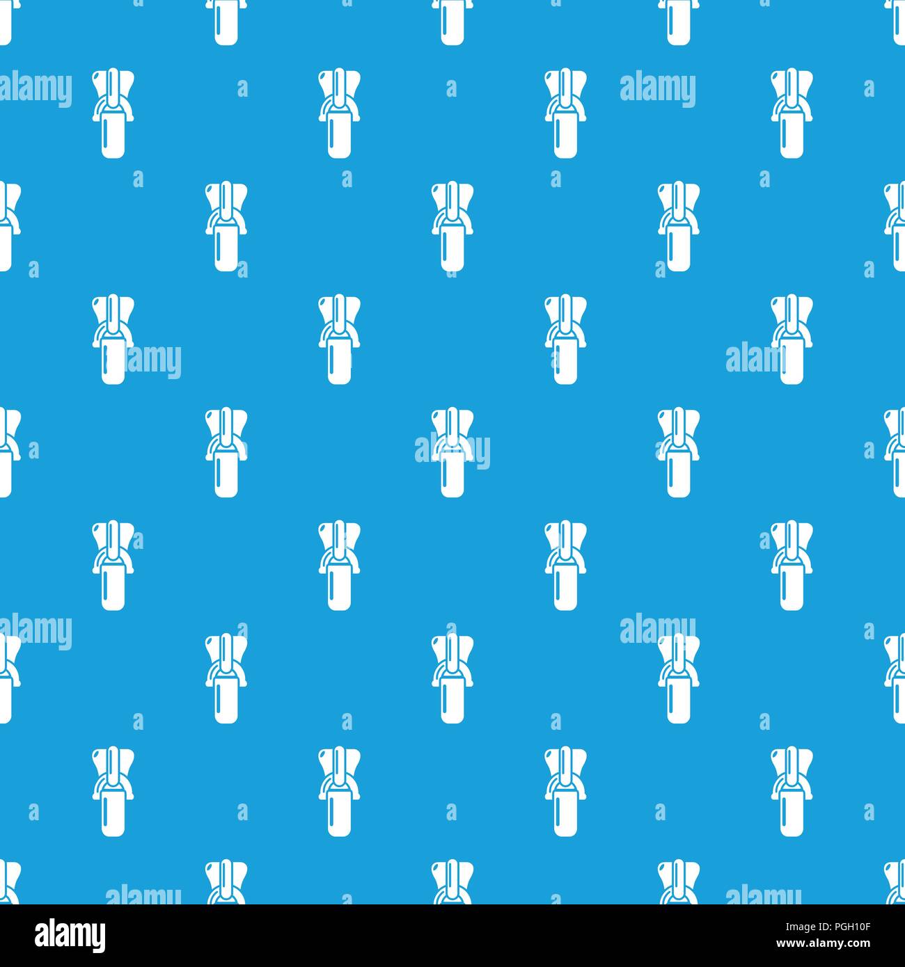 Bag zip pattern vector seamless blue Stock Vector