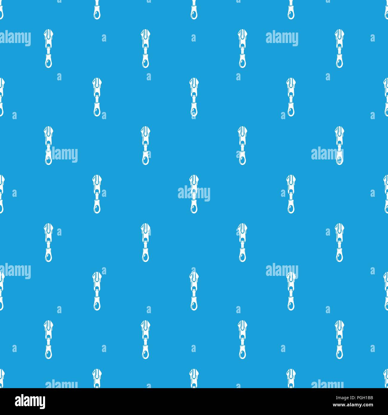 Zipper pattern vector seamless blue Stock Vector