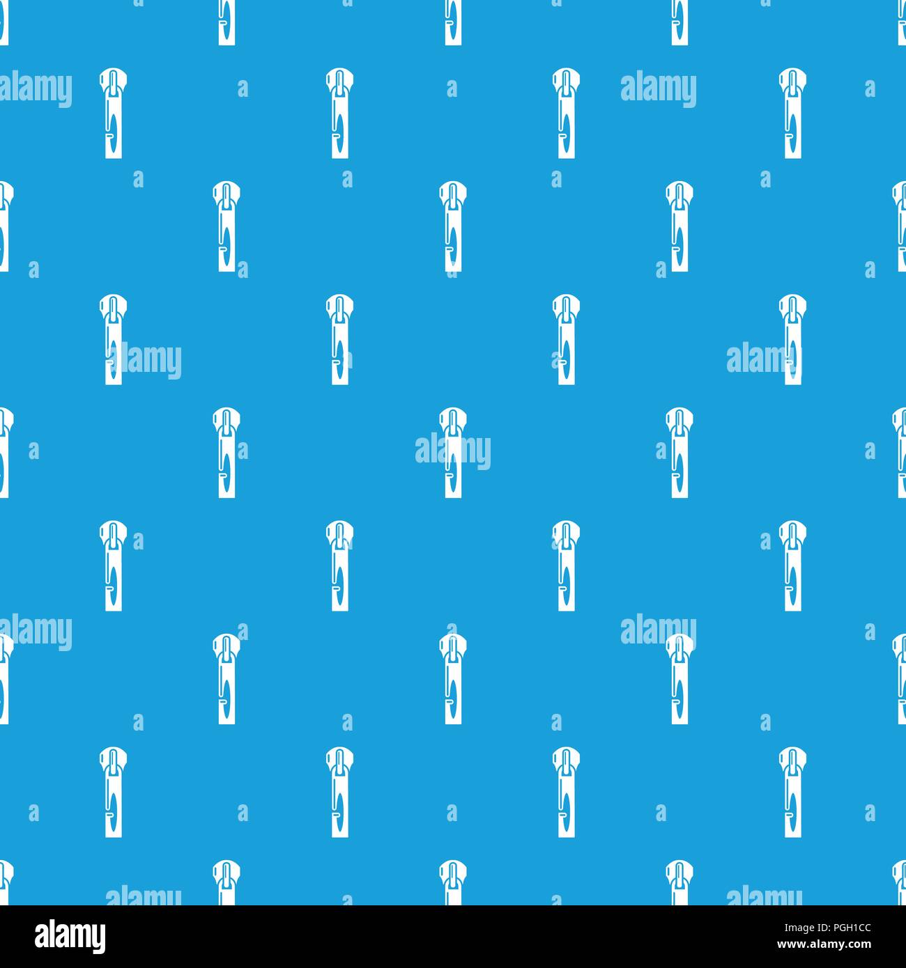 Lock zip pattern vector seamless blue Stock Vector