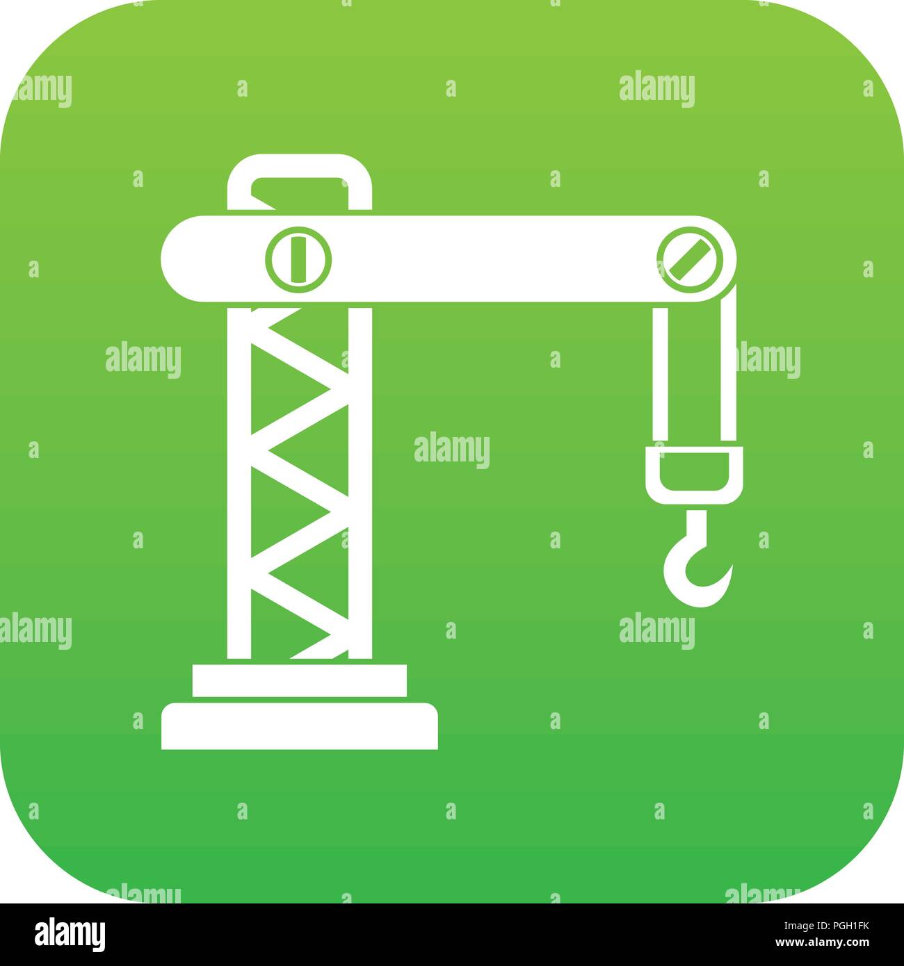 Crane icon digital green Stock Vector Image & Art - Alamy