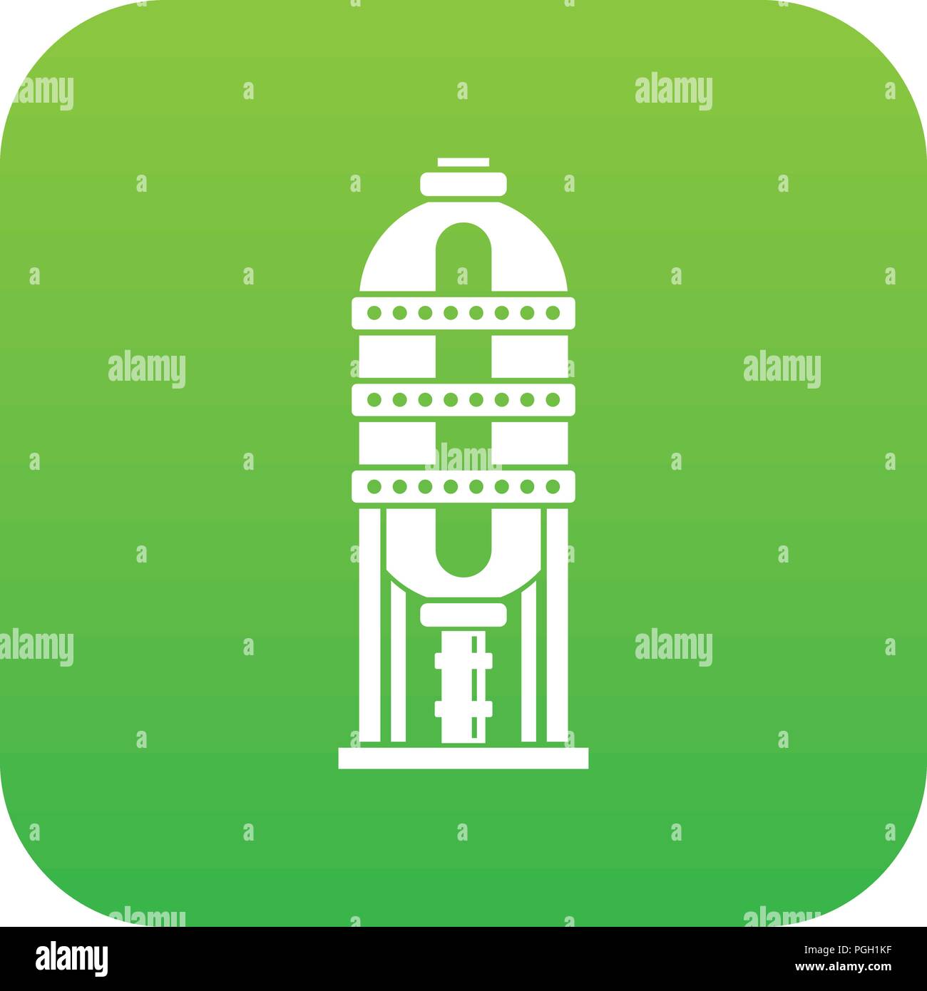 Capacity for oil storage icon digital green Stock Vector