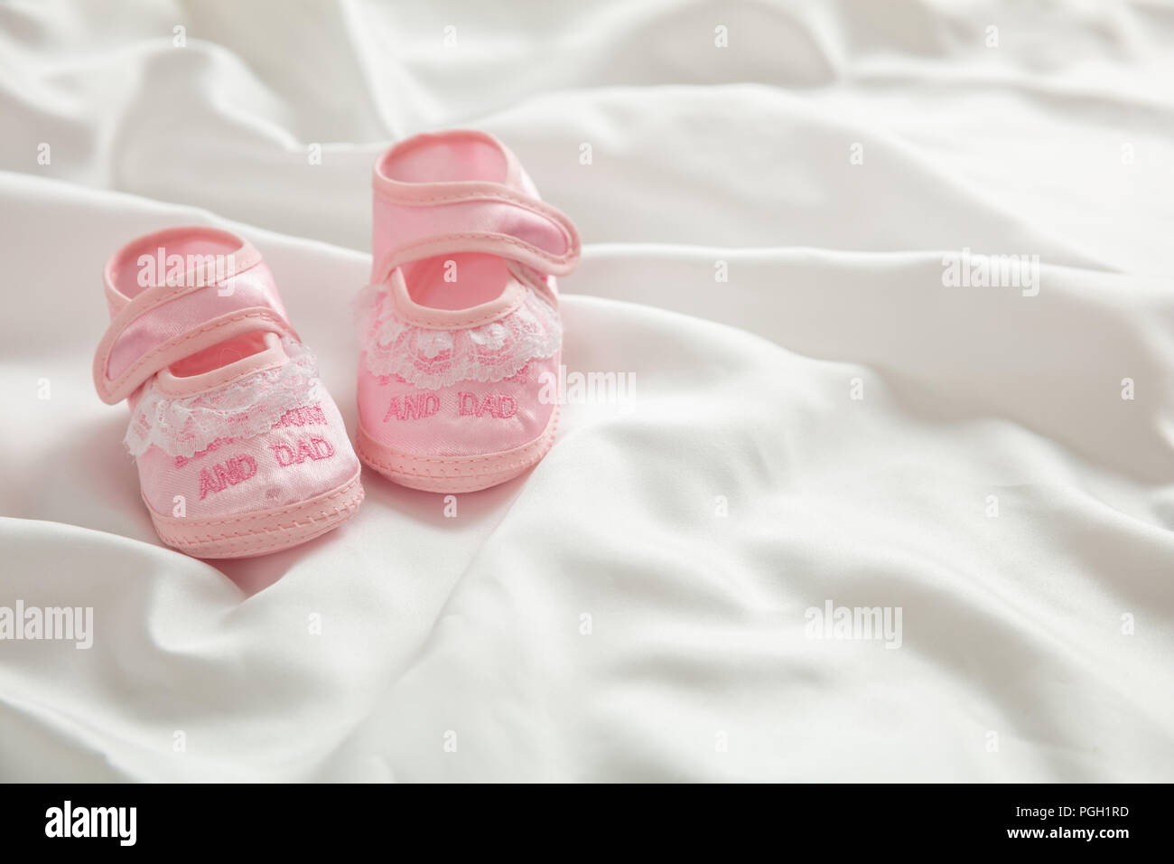 satin baby shoes christening