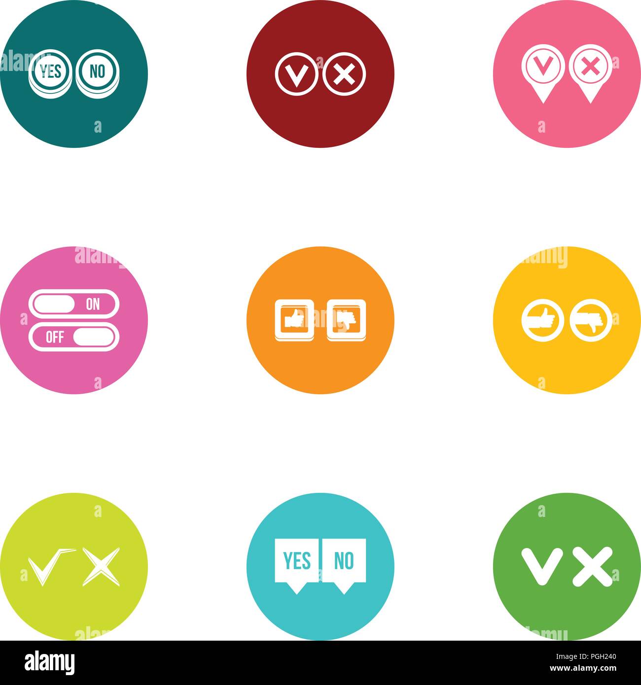 Chart icons set, flat style Stock Vector Image & Art - Alamy