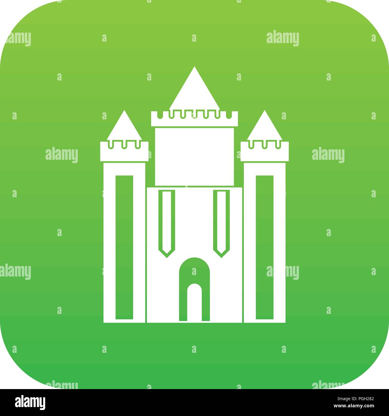 Ancient fort icon digital green Stock Vector Image & Art - Alamy