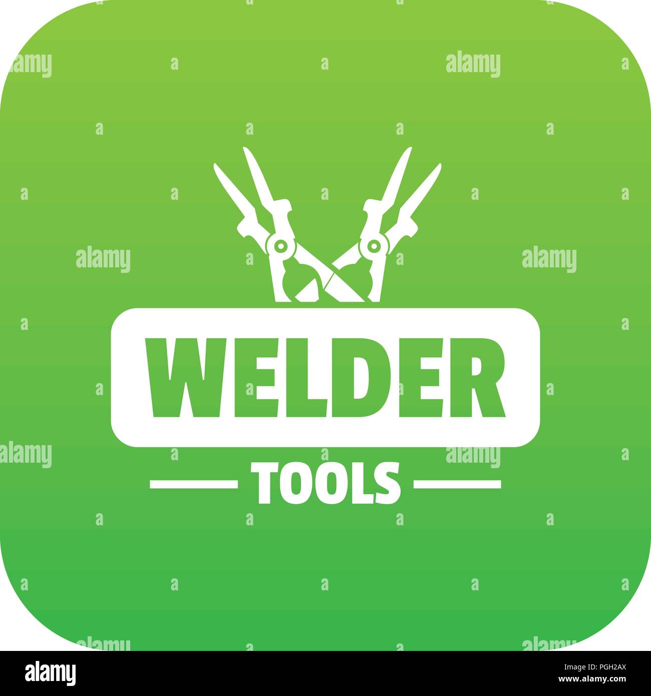 Welder work icon green vector Stock Vector Image & Art - Alamy