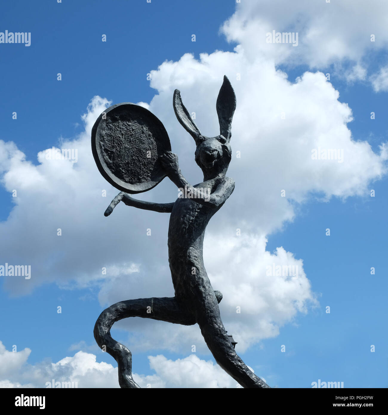 'The Drummer' by Barry Flanagan; bronze sculpture at Irish Museum of