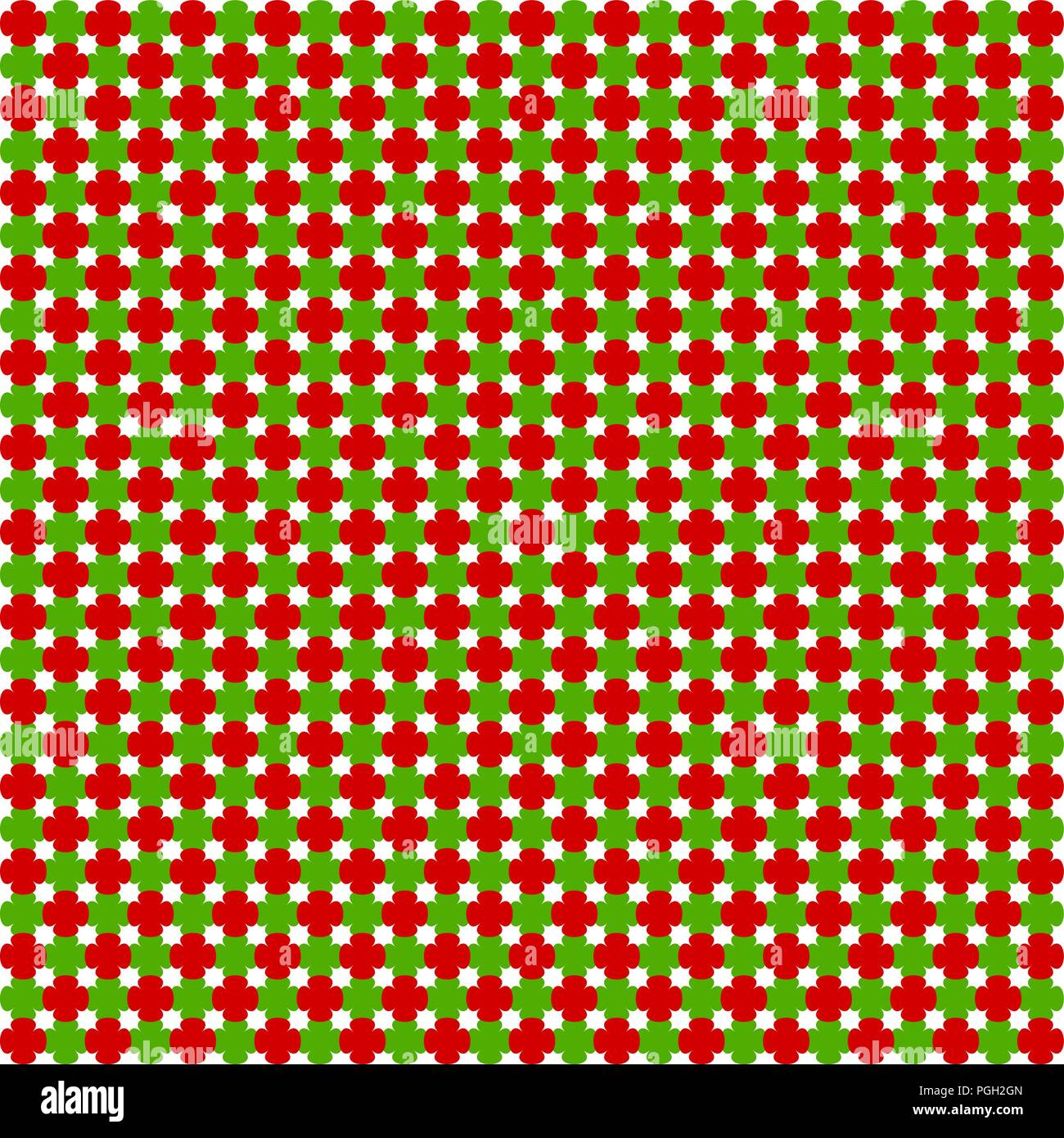 Christmas seamless red-green pattern. Vector image. Eps 10 Stock Vector