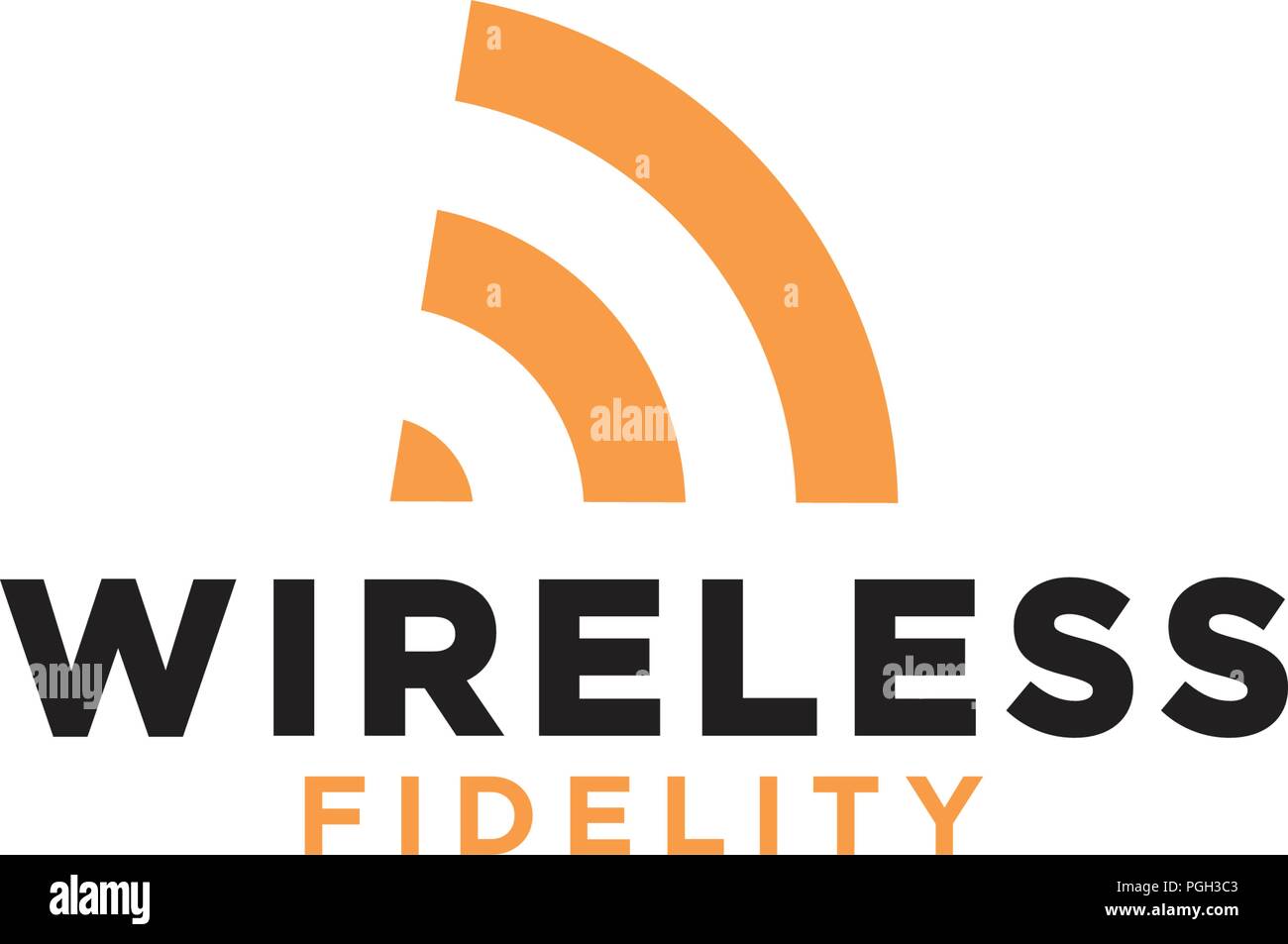 Wireless fidelity wifi logo design template vector Stock Vector