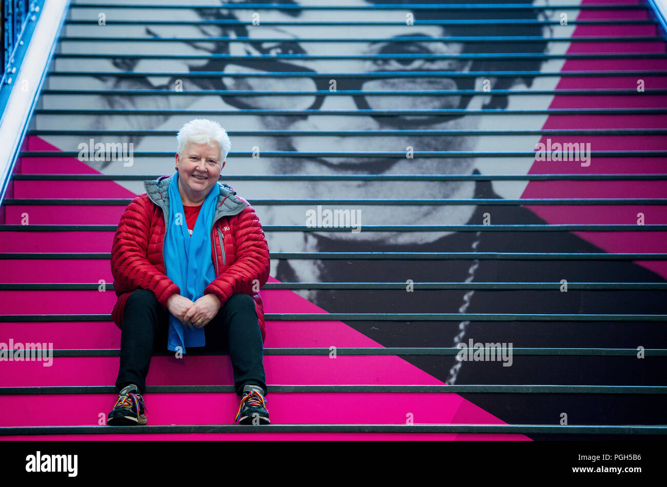 Picture: Author Val McDermid at the Muriel Sparks exhibition, National Library Scotland, Edinburgh Stock Photo