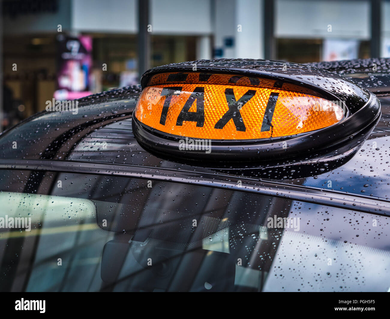 London Taxi Sign London Black Cab Sign Stock Photo