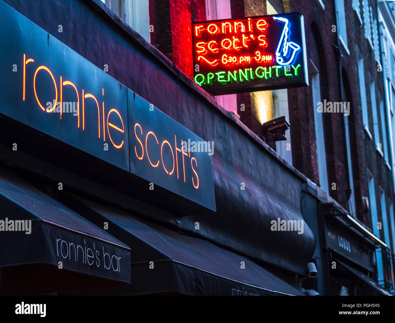Ronnie Scotts Jazz club Frith Street, Soho London. The club was opened